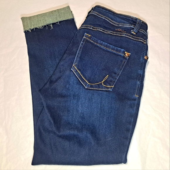 INC International Concepts Denim - INC Denim Skinny-Leg Curvy-Fit Stretch Ankle Jeans Women's 6 Blue 5-Pocket Zipup